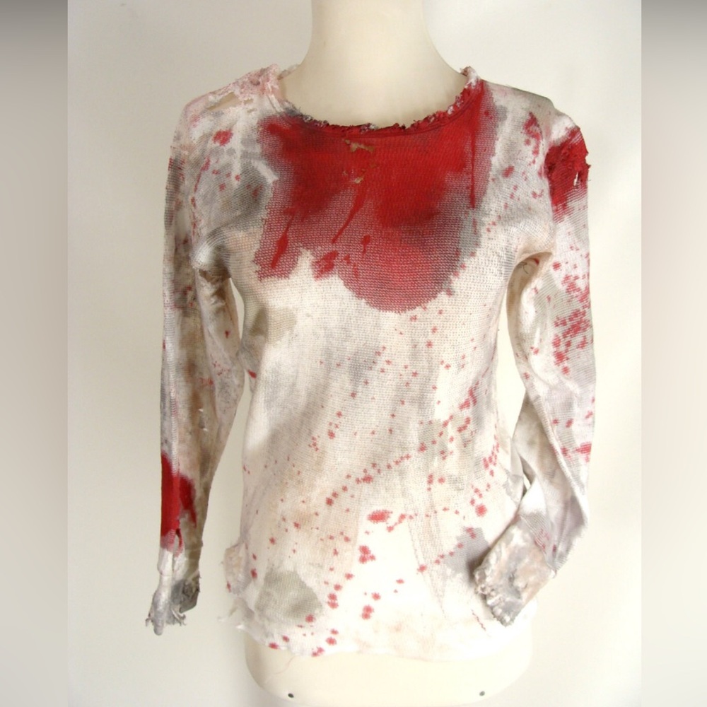 Zombie thermal Red and Gray Long Sleeve Top